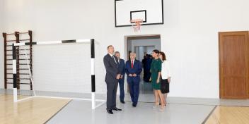 Ilham Aliyev attended the opening of secondary school No 158 in the Yasamal district of Baku after major overhaul and reconstruction on Knowledge Day