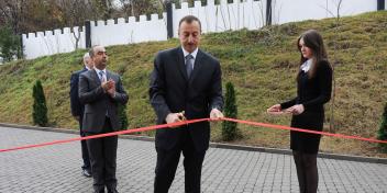 Ilham Aliyev attended the opening of the Green Hill Inn hotel in Shaki