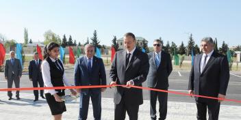 Ilham Aliyev attended the opening of the Gobustan sports center