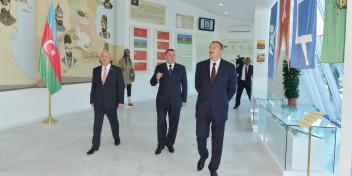 Ilham Aliyev reviewed the Flag Square and Museum in Saatli