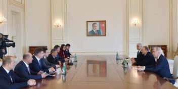 Ilham Aliyev received a delegation led by the President of Russia`s Republic of Tatarstan