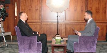 Ilham Aliyev was interviewed by the Hungarian National Television