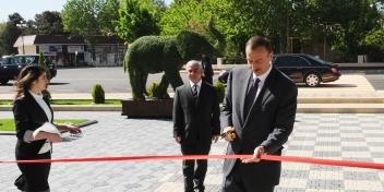 Ilham Aliyev attended a ceremony to open a new Chess School building in Agjabadi