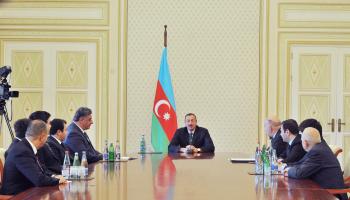 Ilham Aliyev received members of the national men's team of Azerbaijan, who took first place at the European Team Chess Championship, and specialists