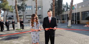 Ilham Aliyev attended the opening of a new school complex