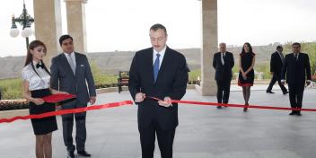 Ilham Aliyev attended the opening of the Ayan Palace hotel in Tovuz