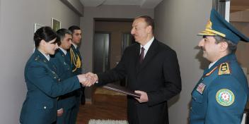 Ilham Aliyev attended the opening of a residential complex for employees of Azerbaijan’s State Border Service