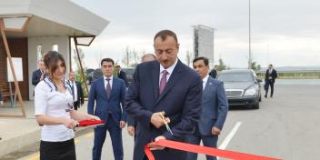 Ilham Aliyev attended the opening of the Baku-Gazakhhighway-Samadabad-Garamammadli-Garamanli-Goyuk road