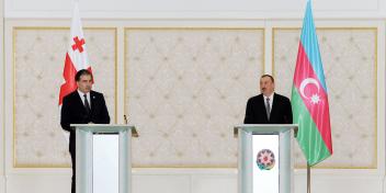 Presidents of Azerbaijan and Georgia made statements for the press