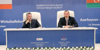 Speech by Ilham Aliyev at the Azerbaijani-Austrian business forum