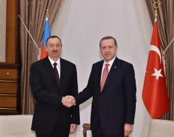 Ilham Aliyev and President of Turkey Recep Tayyip Erdogan held a one-on-one meeting