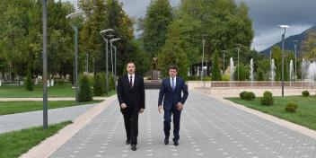 Ilham Aliyev arrived in Gabala District