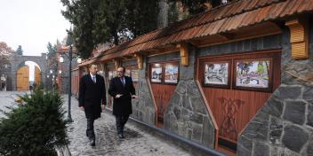 Ilham Aliyev reviewed the Icheribazar fortress in Gakh after construction and restoration