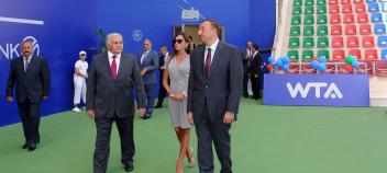 Ilham Aliyev attended the opening of the central court of the Baku Tennis Academy