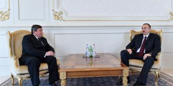 Ilham Aliyev received the credentials of the newly appointed Kyrgyz Ambassador