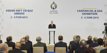 Ilham Aliyev attended the opening of the Caspian Oil & Gas 2015 exhibition