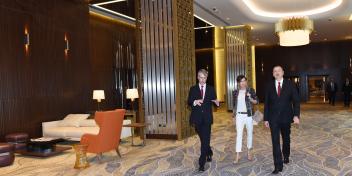 Ilham Aliyev attended the opening of “Bulvar Hotel”