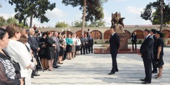 Ilham Aliyev reviewed the Nushaba Park in Barda