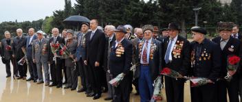 Ilham Aliyev attended a ceremony in Baku marking 9 May, Victory Day