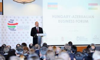 Ilham Aliyev and Hungarian Prime Minister Viktor Orban attended the Hungarian-Azerbaijani business forum