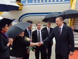 Ilham Aliyev arrived in the Republic of Austria on an official visit