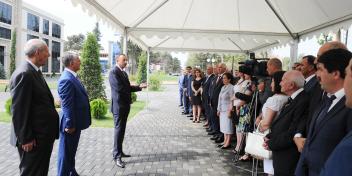 Ilham Aliyev attended a ceremony to supply drinking water to Bilasuvar city