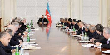 Opening speech by Ilham Aliyev at the meeting of the Cabinet of Ministers dedicated to the results of socioeconomic development in 2013 and the objectives for 2014