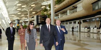 Ilham Aliyev attended the opening ceremony of a new terminal of the Heydar Aliyev International Airport