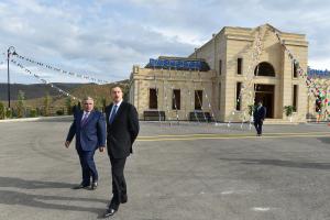 Ilham Aliyev attended the opening of a new bus station in Dashkasan