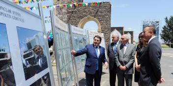 Ilham Aliyev attended the opening of the reconstructed Tovuz-Govlar-Agbashlar motor road