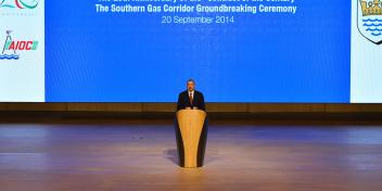 Speech by Ilham Aliyev at the ceremony to mark the 20th anniversary of the Contract of the Century and the foundation of the Southern Gas Corridor