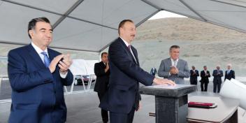 Visit of Ilham Aliyev to Khizi District