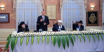 Ilham Aliyev participated in the Iftar ceremony