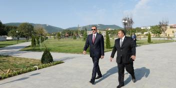 Ilham Aliyev reviewed reconstruction work at the Heydar Aliyev Park in Khizi