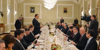 Official reception was hosted in honor of Ilham Aliyev