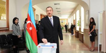 Ilham Aliyev voted in polling station number 6