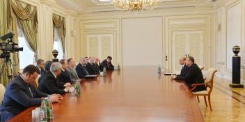 Ilham Aliyev received participants in an international conference