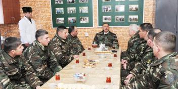 Speech by Ilham Aliyev at the meeting with servicemen in military unit N on the frontline in Goranboy District