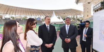 Ilham Aliyev reviewed Tofig Bahramov Republican Stadium