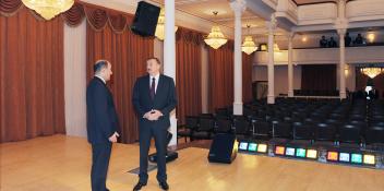 Ilham Aliyev reviewed the Azerbaijan State Song Theater after major overhaul and reconstruction