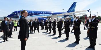 Ilham Aliyev arrived in Turkey on a working visit