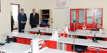 Ilham Aliyev attended the opening of a full secondary school No 330 in Gobustan