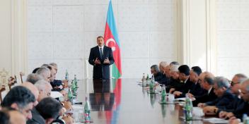 Opening speech by Ilham Aliyev at meeting of the Cabinet of Ministers, dedicated to the socio-economic results of the first half of 2011