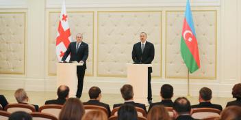 Presidents of Azerbaijan and Georgia made statements for the press