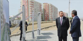 Ilham Aliyev reviewed an area in the Sahil settlement of the Garadagh district where a park is to be established