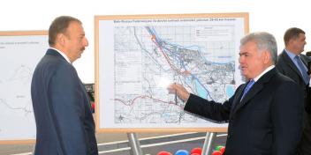 Ilham Aliyev attended the opening of Baku-Russian Federation state border highway