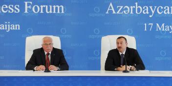 Ilham Aliyev and Czech President Václav Klaus participated in Business Forum