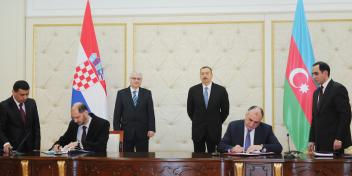 Signing ceremony of Azerbaijani-Croatian documents was held