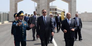 Visit of Ilham Aliyev to Gusar