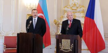 Joint press conference of the Presidents of Azerbaijan and the Czech Republic was held